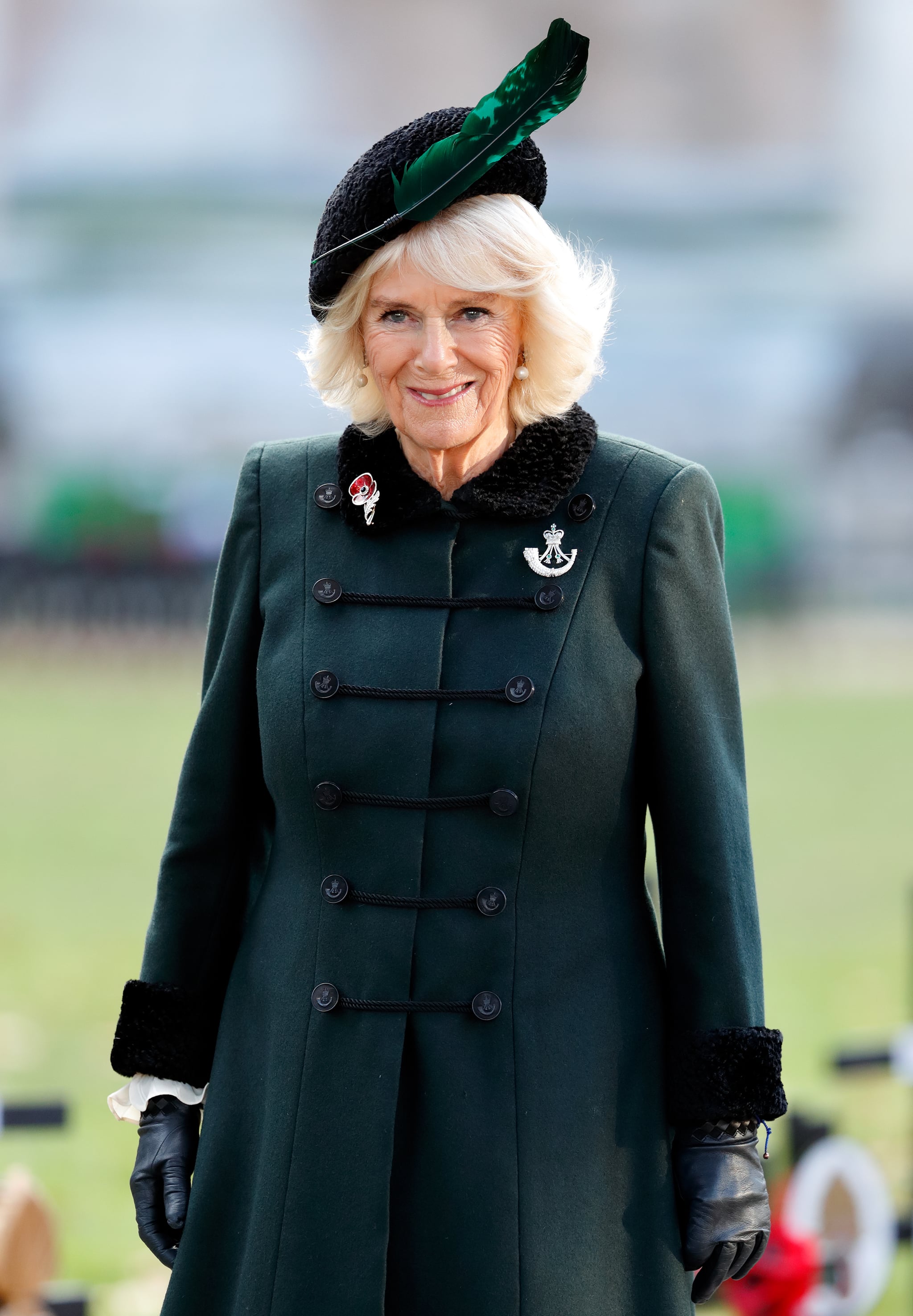 LONDON, UNITED KINGDOM - NOVEMBER 04: (EMBARGOED FOR PUBLICATION IN UK NEWSPAPERS UNTIL 24 HOURS AFTER CREATE DATE AND TIME) Camilla, Duchess of Cornwall (Colonel-in-Chief of The Rifles and Patron of the Poppy Factory) visits the 92nd Field of Remembrance at Westminster Abbey on November 4, 2020 in London, England. The Field of Remembrance has been held in the grounds of Westminster Abbey since November 1928, to commemorate those who have lost their lives in the Armed Forces. (Photo by Max Mumby/Indigo/Getty Images)