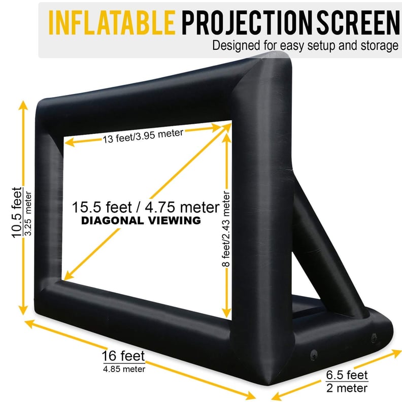 Jumbo 20 Feet Inflatable Outdoor and Indoor Theater Projector Screen