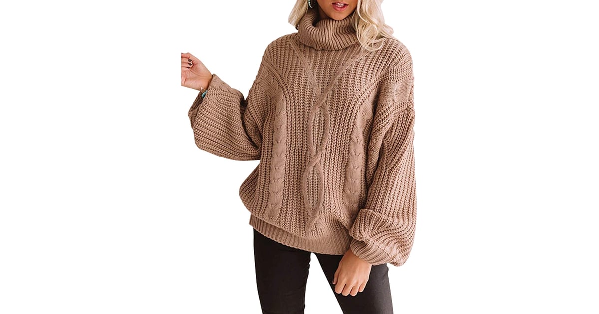 Zesica Turtleneck Chunky Knit Loose Oversized Sweater Best Amazon Fashion Cyber Monday Deals