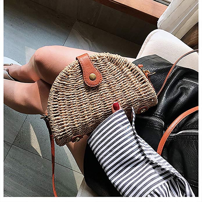 Joseko Crossbody Straw Bag