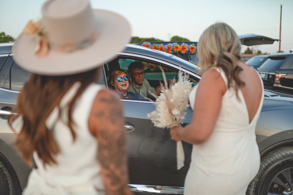 Couple's Socially Distanced Wedding at a Drive-In Theater