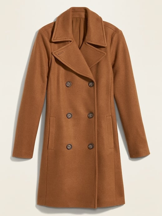 Long Soft-Brushed Peacoat