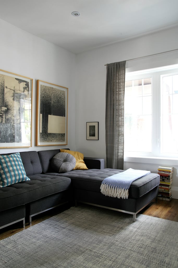 A sprawling sectional sans coffee table A sprawling sectional sans coffee table