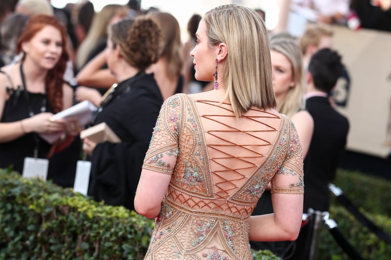 When We Saw the Crisscross Details on the Back of Emily Blunt's Dress