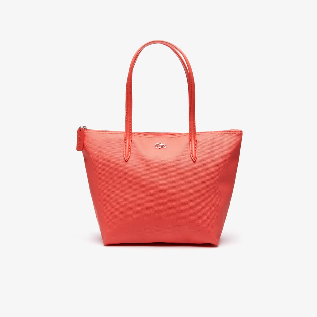 lacoste red tote bag