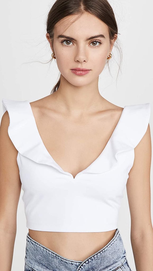 Susana Monaco Ruffled Crop Top