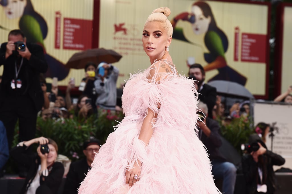 Lady Gaga Pink Valentino Dress at Venice Film Festival