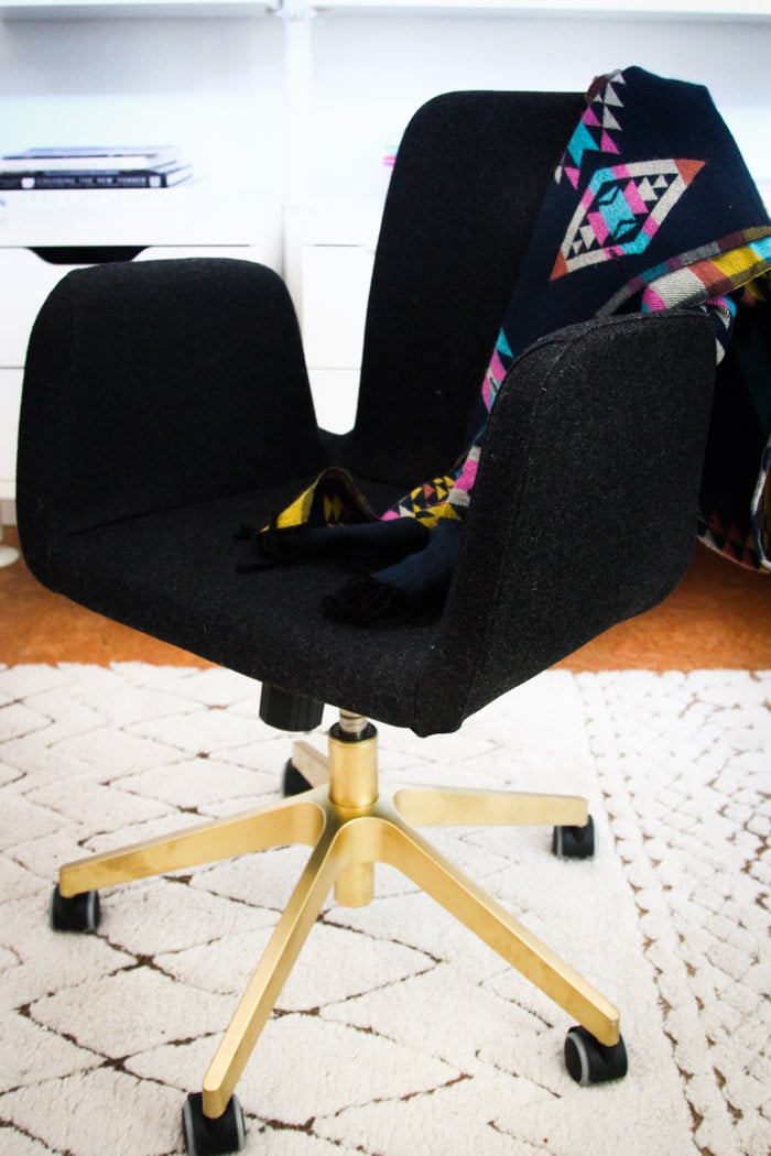 black gold office chair