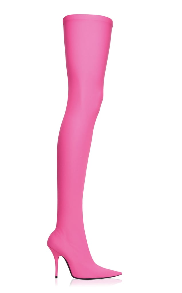 Balenciaga Knife Jersey Over-The-Knee Pumps