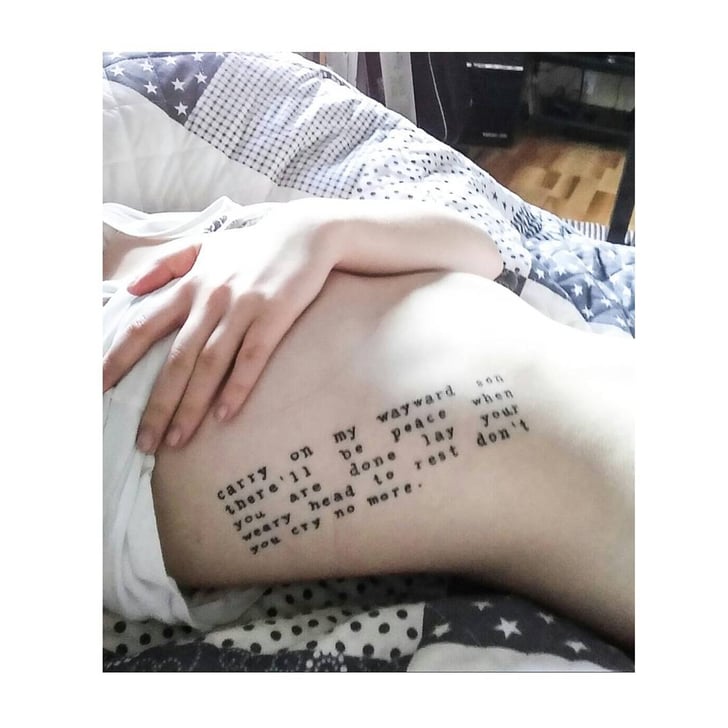Carry On My Wayward Son Tattoo Carry On My Wayward Son | Song Lyric Tattoos | POPSUGAR Smart Living