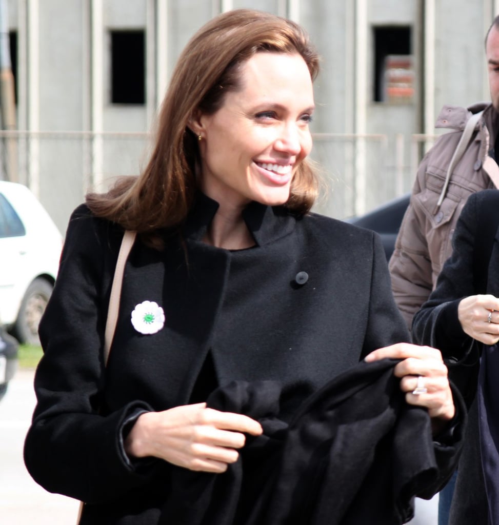 Angelina Jolie popped up in Sarajevo,  as she traveled through Bosnia and Herzegovina to continue to raise awareness about sexual violence in war zones.