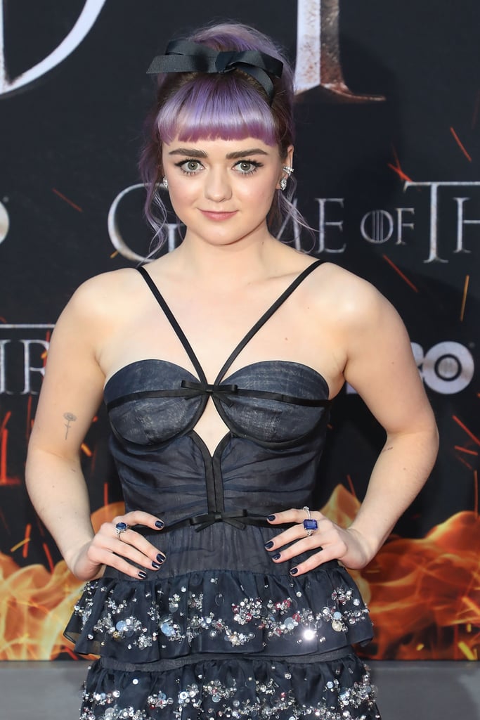 Maisie Williams With Purple Hair April 2019