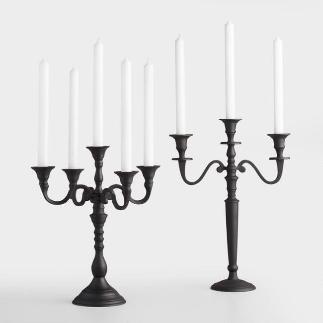 Tall Black Metal Taper Candle Holder - World Market