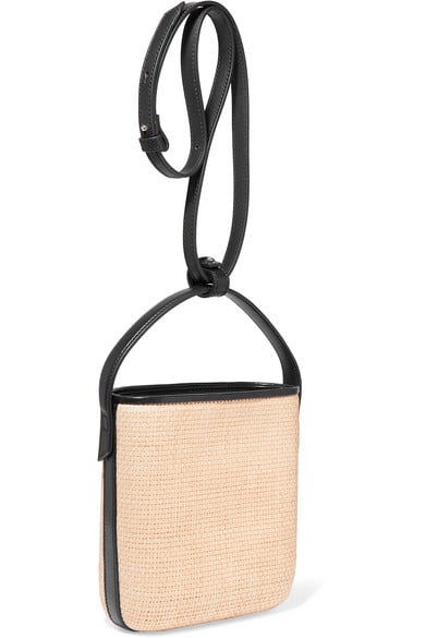 TL-180 Saigon Woven Raffia And Leather Shoulder Bag