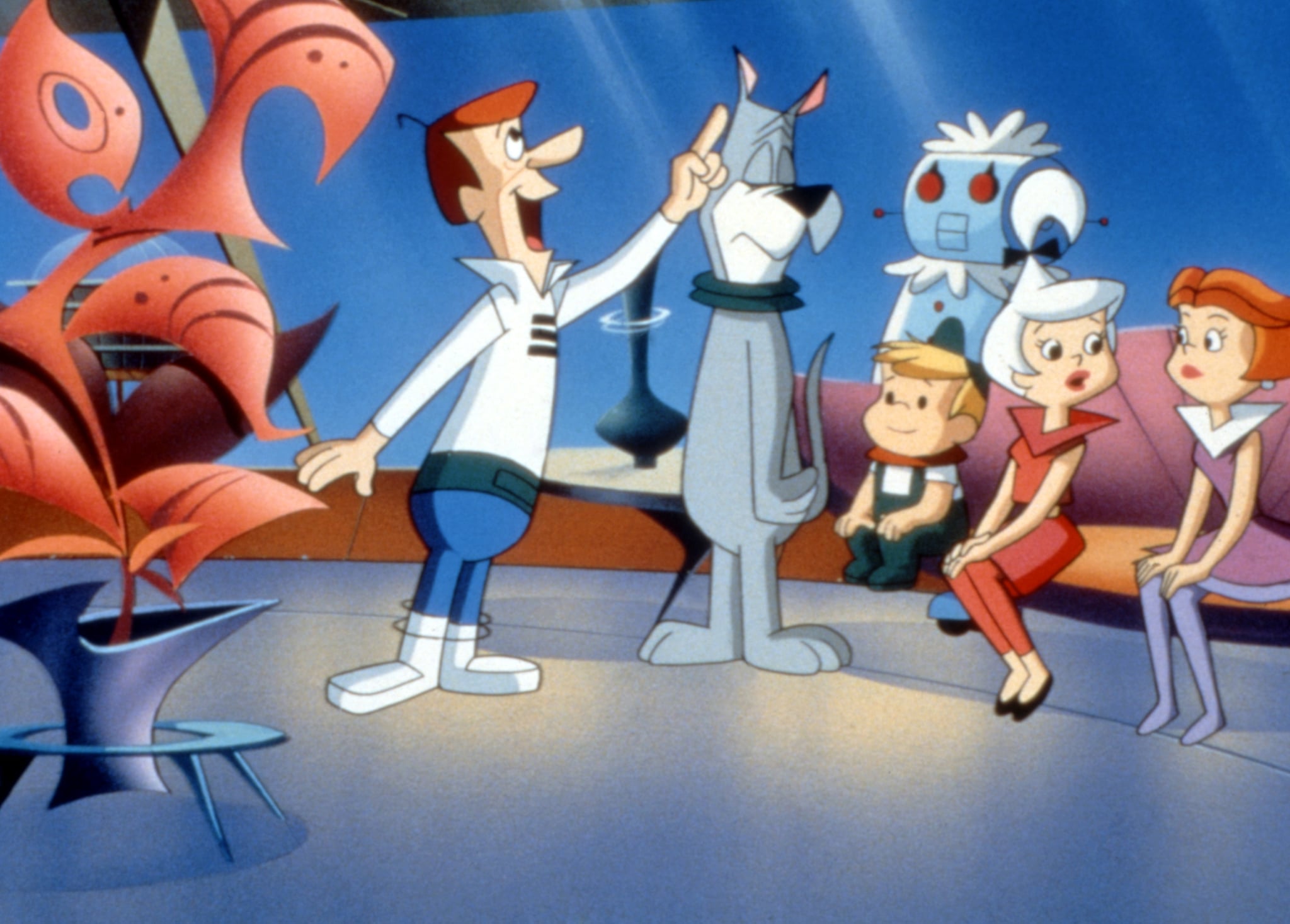 JETSONS: THE MOVIE, George Jetson, Astro, Rosey the Robot, Elroy Jetson, Judy Jetson, Jane Jetson, 1990. Universal/courtesy Everett Collection