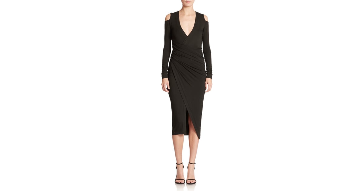 Donna Karan Cold-Shoulder Draped Dress ($1,895) | Caitlyn Jenner ...