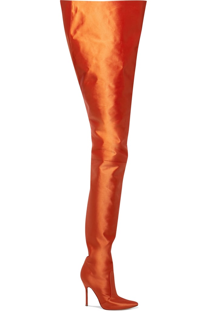 Vetements and Manolo Blahnik Satin Boots