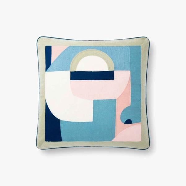 Jungalow Azul Face Pillow by Justina Blakeney X Loloi