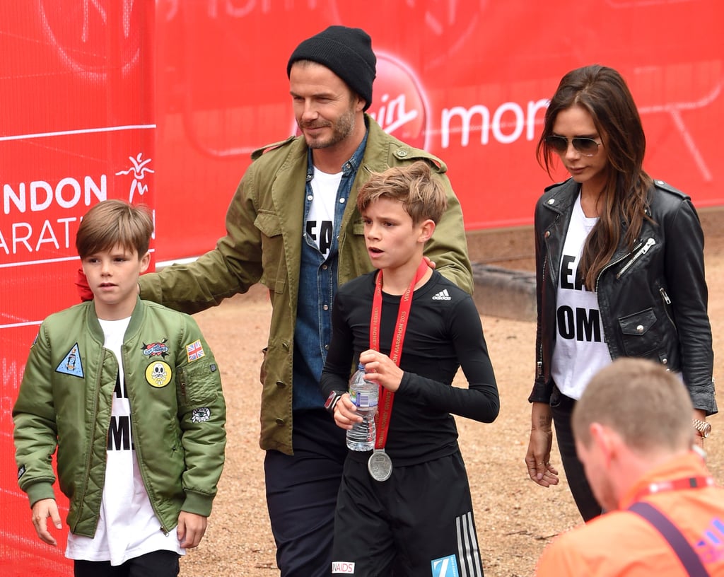 Beckham Family at London Marathon 2015 | Pictures
