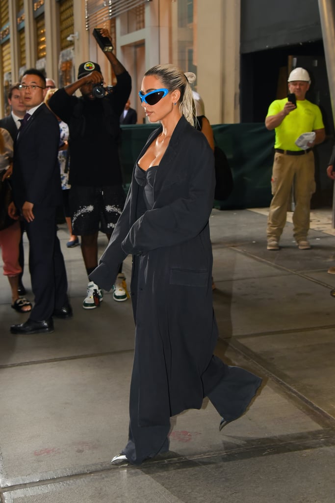 Kim Kardashian's Balenciaga Corset Jumpsuit in New York City