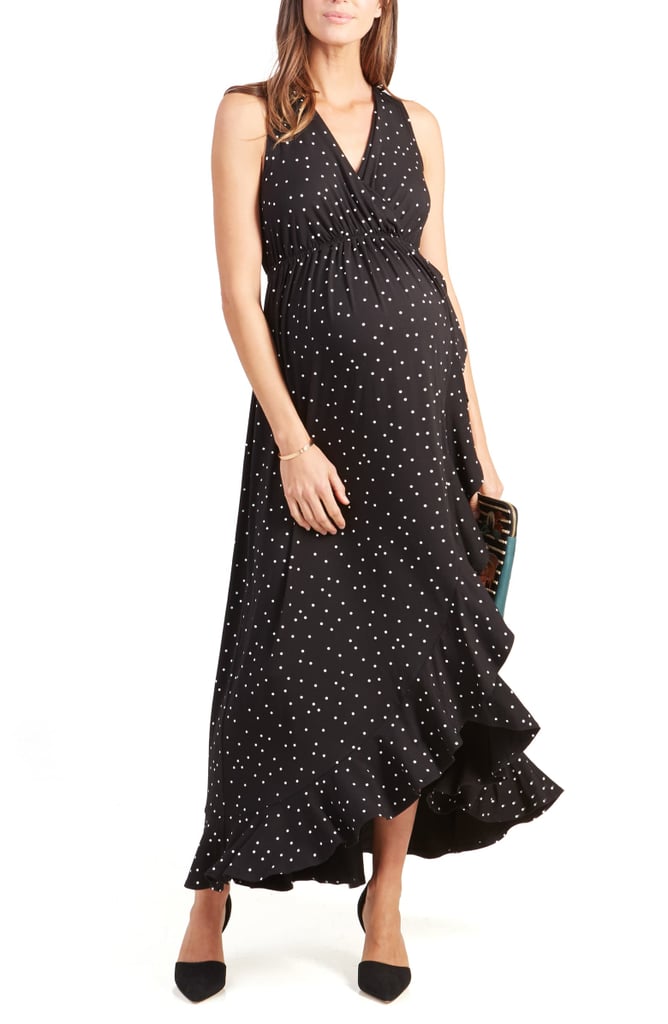 Ingrid & Isabel Active Racerback Ruffle Maternity Maxi ...