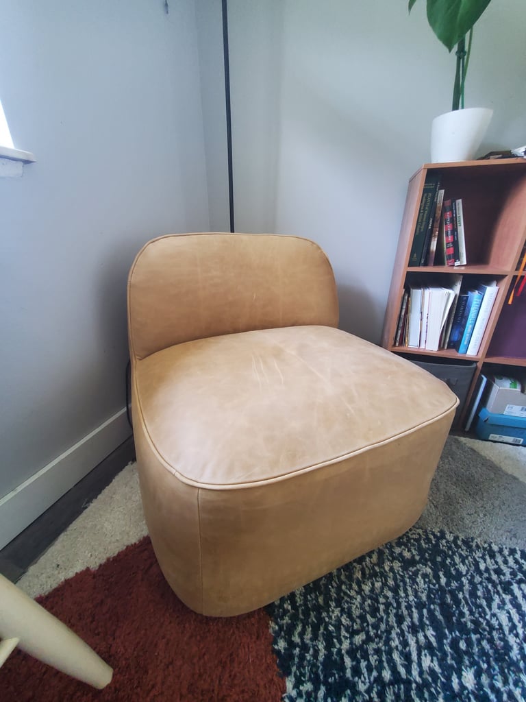 A Leather Blu Dot Lounge Chair