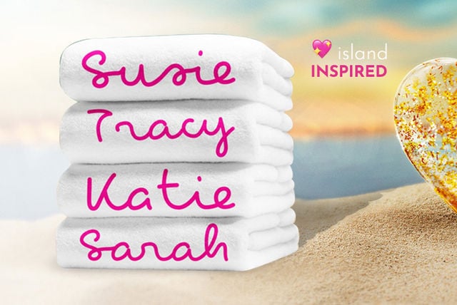 Personalised Love Island Inspired Towel