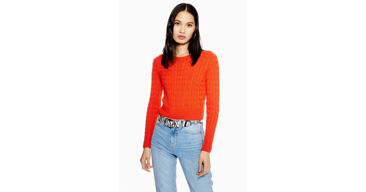 Topshop Cable Crop Jumper with Cashmere | Where to Shop the Clothes on ...