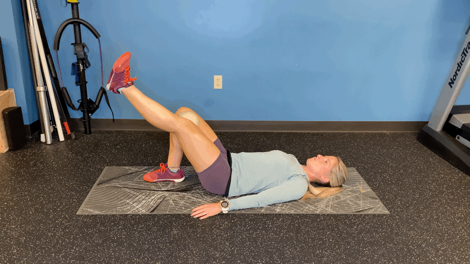 Single-Leg Bridge With Ball Squeeze
