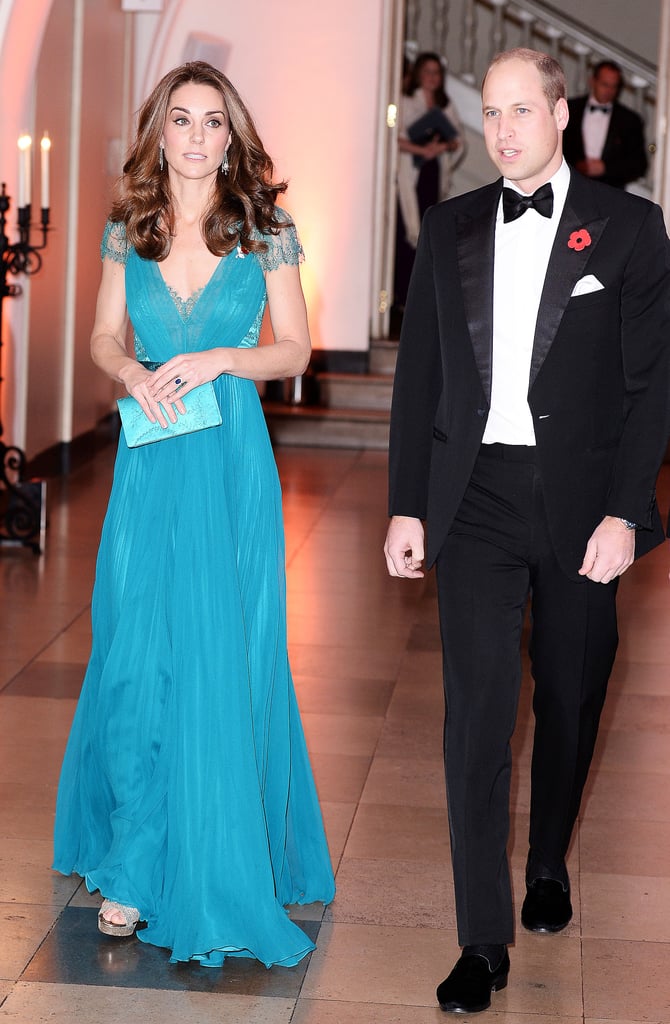 Kate Middleton Blue Jenny Packham Gown 2018 Popsugar Fashion Photo 29 