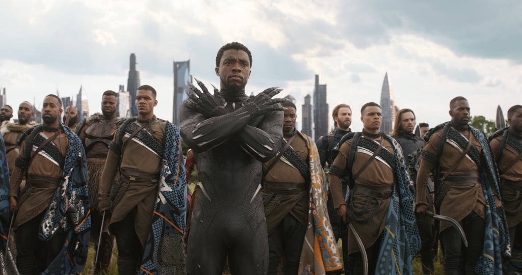 In Infinity War, T'Challa leads the Wakandan army to fight for the safety of the universe.