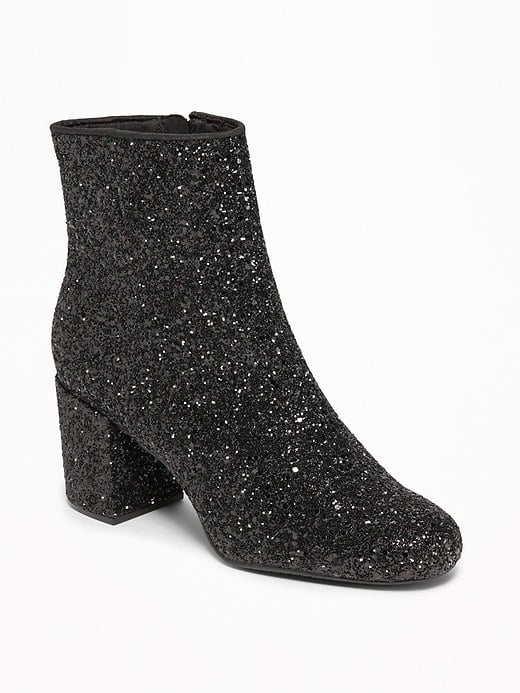 Old Navy Glitter Block Heel Boots