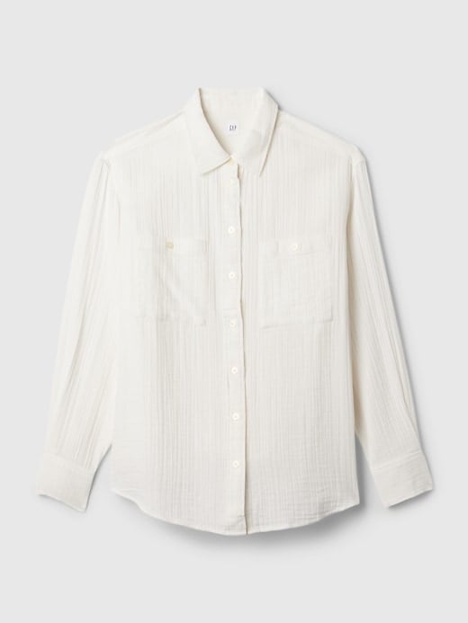 Gap Crinkle Gauze Big Shirt