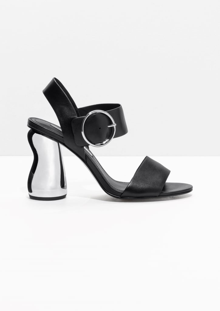 & Other Stories O-Ring Metallic Heel Sandalette