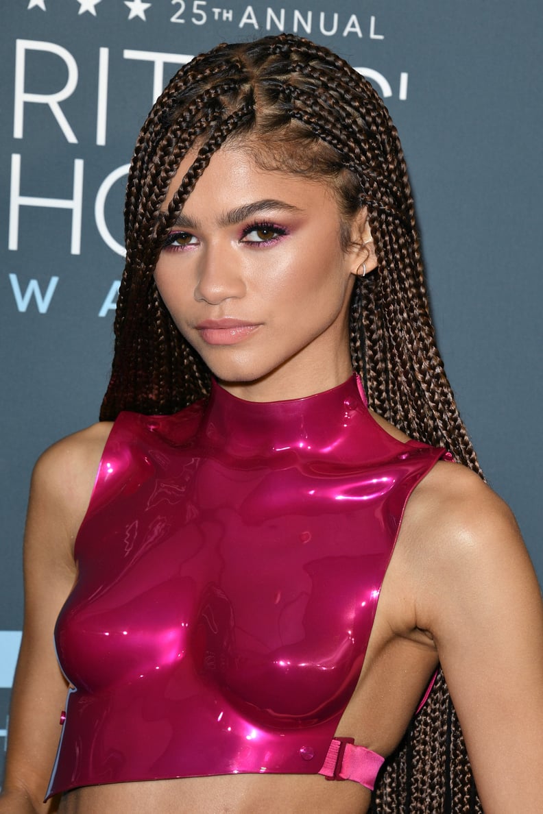 Zendaya's Box Braids at the Critics' Choice Awards in 2020