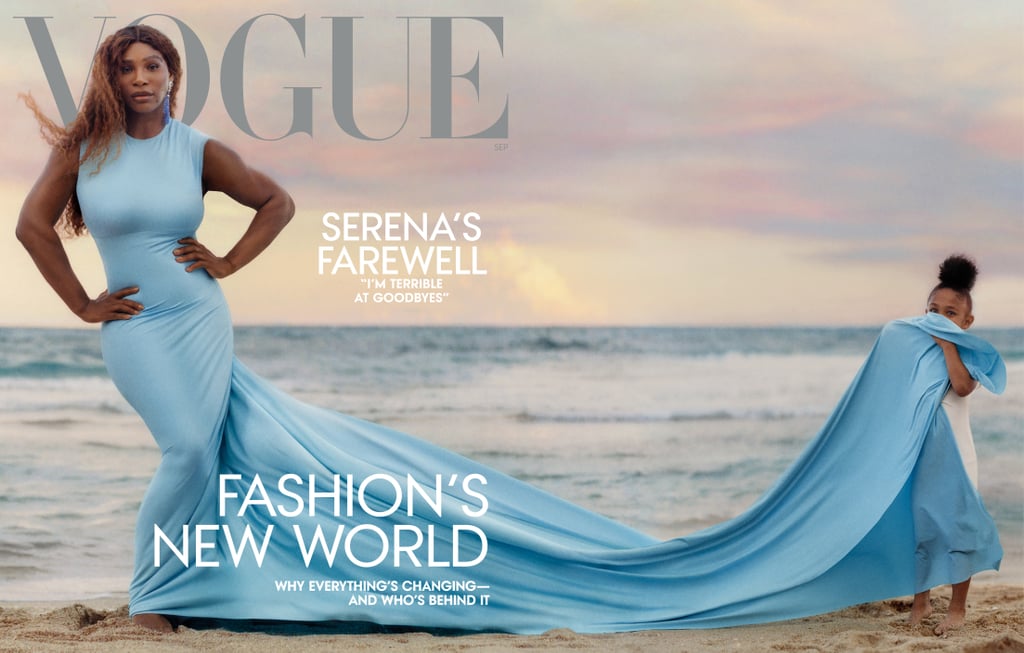 塞雷娜·威廉姆斯正式“远离”网球。周二早上，这位超级运动员宣布退役，同时也迎来了一个惊人的时尚时刻——和她4岁的女儿奥林匹亚·奥哈尼安一起登上了《Vogue》2022年9月刊的封面，她的女儿本身就是一名时尚明星。威廉姆斯穿着一件巴黎世家天蓝色无袖紧身连衣裙，轻松自信地摆姿势。在杂志的另一页上，奥哈尼安可爱地抓着她母亲礼服的下摆。在风景如画的海滩背景下，这位网球职业选手的宝格丽宝格丽高级珠宝耳环使整个造型更加美丽。这组宁静的照片由时尚编辑Gabriella Karefa-Johnson设计，威廉姆斯穿着各种时尚、简单的礼服，搭配着流行的珠宝。在一张引人注目的照片中，这位网球冠军穿着一件浅蓝色塞尔吉奥·哈德森吊带裙，突出了不对称的长拖头，搭配了费尔南达·豪尔赫的珍珠耳环。她还穿了两件不同的白色礼服——合身的拉尔夫·劳伦单肩开叉连衣裙，丹妮尔·弗兰克尔的露背连衣裙——以及威尔士·邦纳的定制钩针连衣裙。最后，她以一件桃红色侧开衩连衣裙为整个系列画上了圆满的句号，这条裙子来自古驰(Gucci)与阿迪达斯(Adidas)的合作款。威廉姆斯和奥哈尼安都不是第一次登上《Vogue》杂志，因为这是威廉姆斯第四次登上封面，也是她的迷你版第二次。 Ohanian was the youngest person to ever grace the magazine back in 2018 at just 3 months old. In this latest cover's accompanying interview, the tennis star opened up about her retirement, sharing her plans to grow her family and focus on her venture capital firm, Serena Ventures. See more photos from her recent Vogue shoot ahead.      Related:                                                                                                           Serena Williams Paid Tribute to Virgil Abloh With a Surprise Runway Appearance