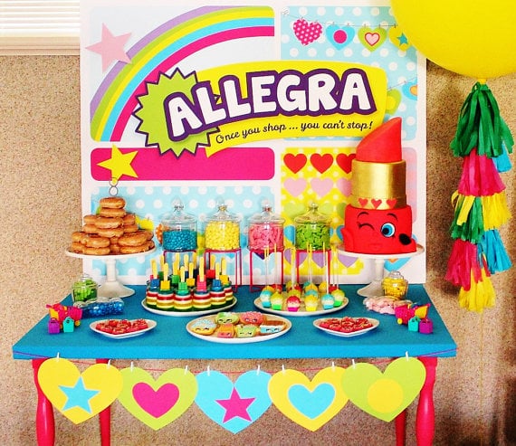 Shopkins custom dessert table backdrop