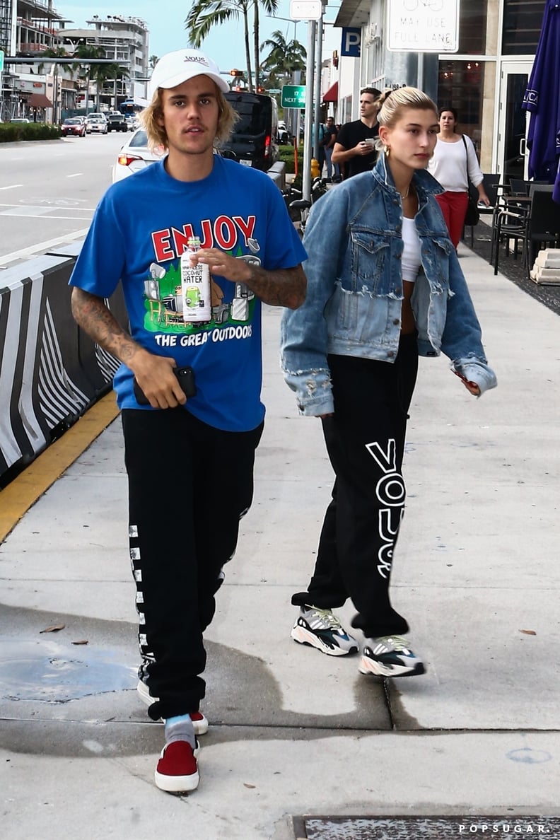 Hailey Bieber and Justin Bieber in Miami, June 2018