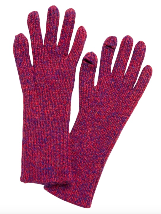 Ribbed Knit Texting Gloves