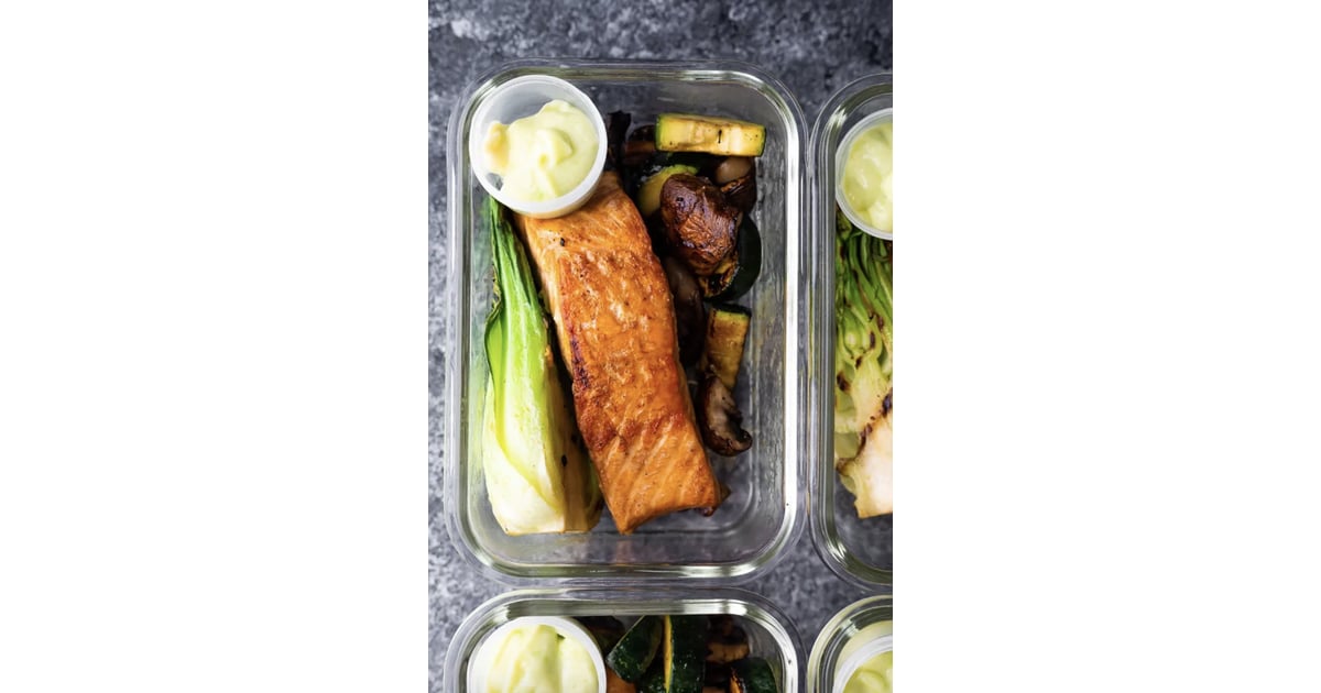 LowCarb Wasabi Grilled Salmon Bowls LowCarb, HighProtein Lunches POPSUGAR Fitness Photo 10