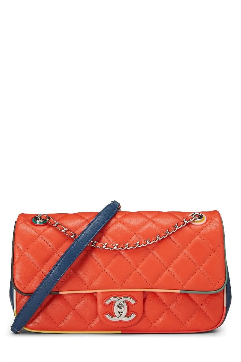 Chanel Red Striped Patent Mini Rectangular Classic Flap Bag For Sale at  1stDibs