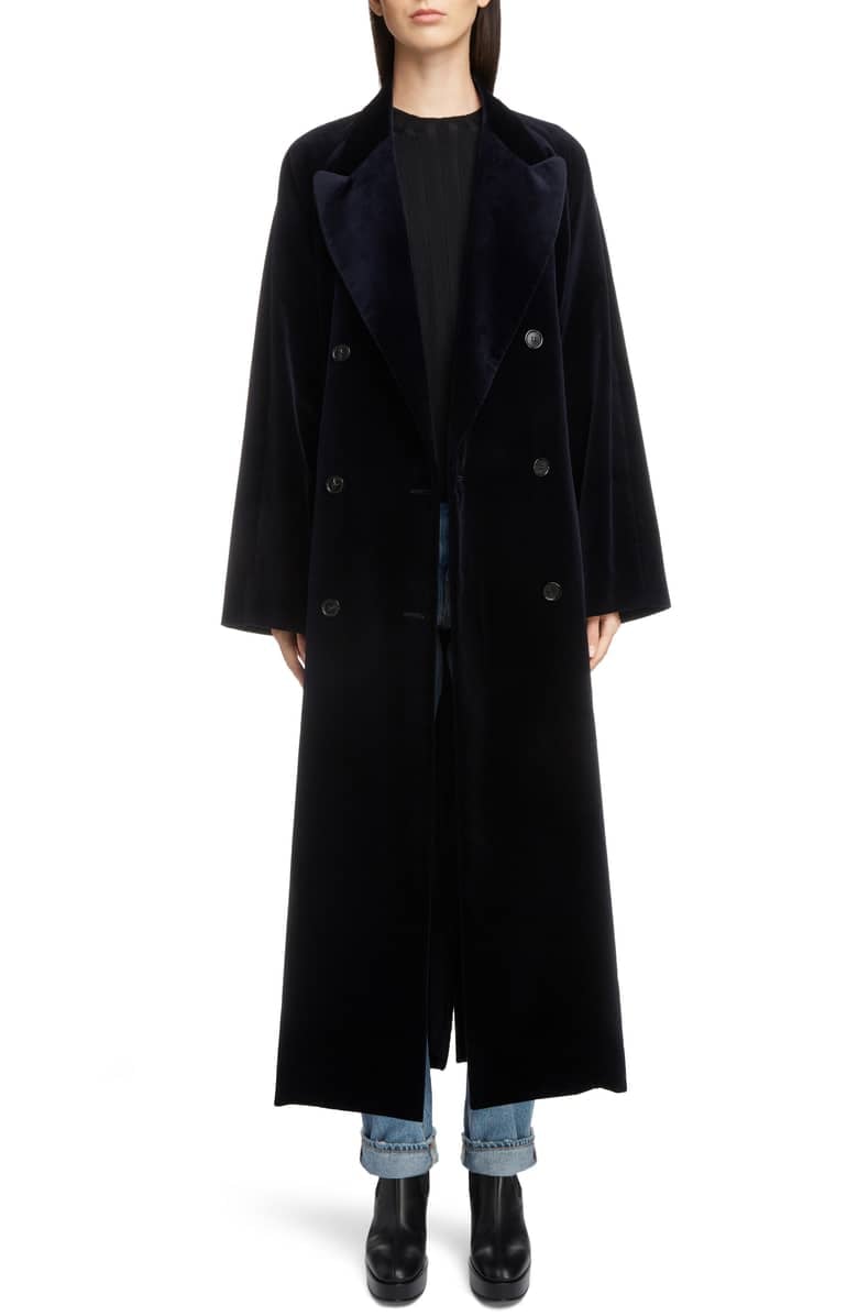 Acne Studios Belted Velvet Coat