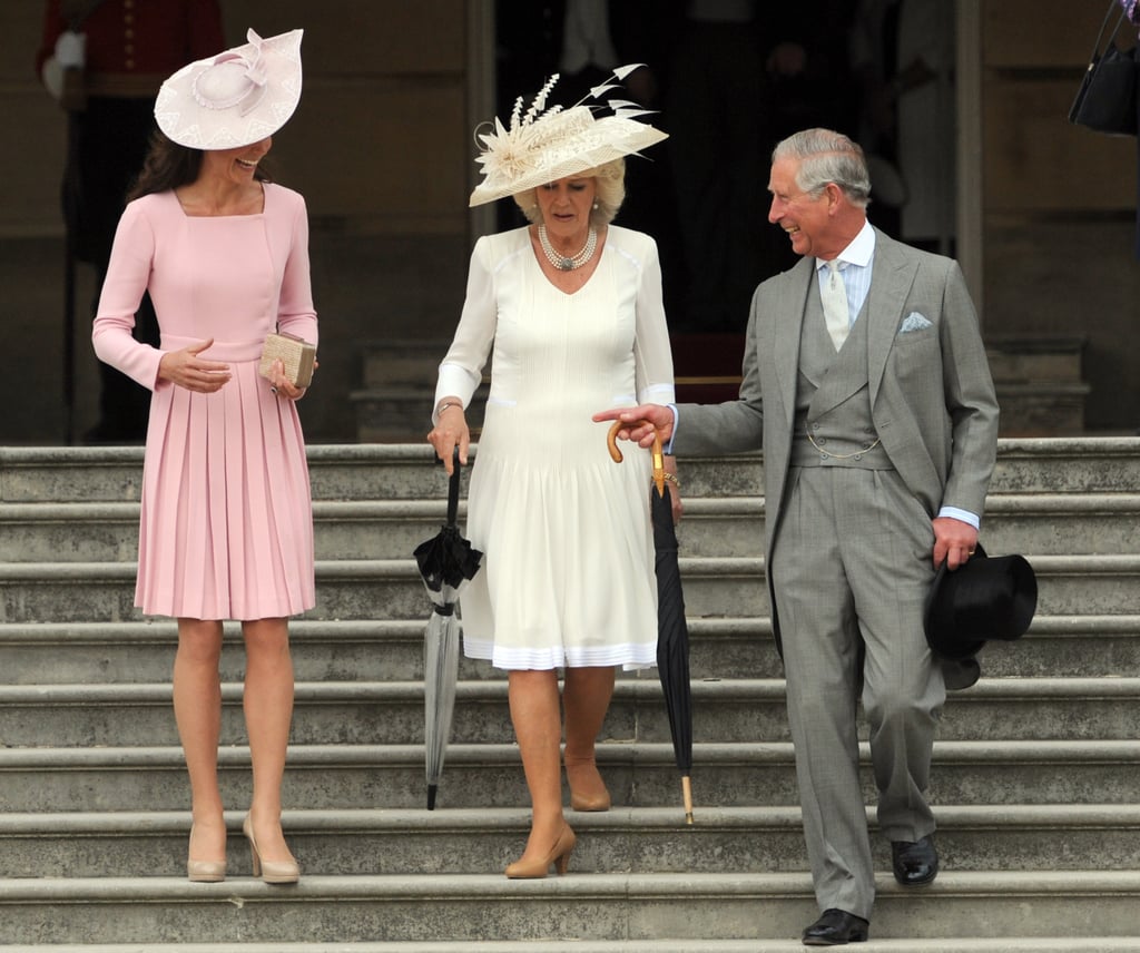 Prince Charles engaged Kate, alongside Camilla, at a Garden Party in 2012.