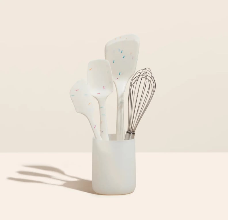 Crate & Barrel White Silicone Utensils