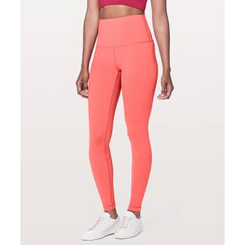 lululemon athletica V-waist Yoga Leggings 25 Grid Texture in Red