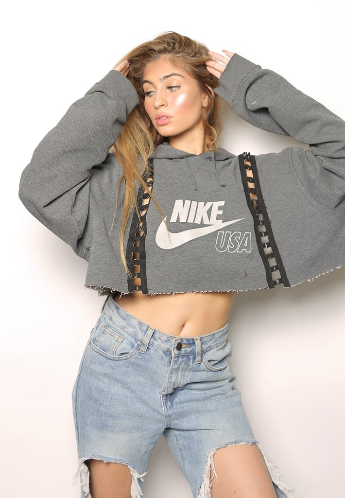 iamkoko Nike Cutout Cropped Sweatshirt