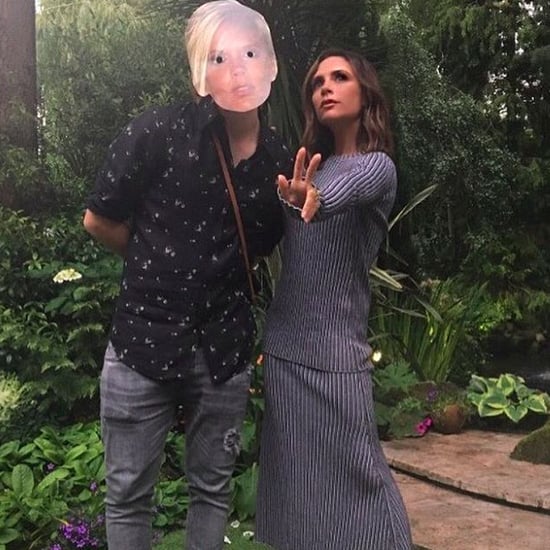 Victoria Beckham Posing Like Posh in a Skirt Set June 2016