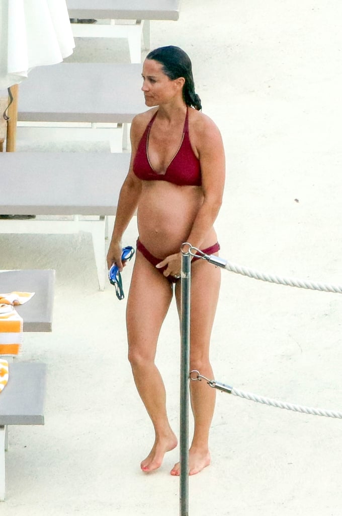 Pippa Middleton Pregnant in Red Bikini Aug. 2018