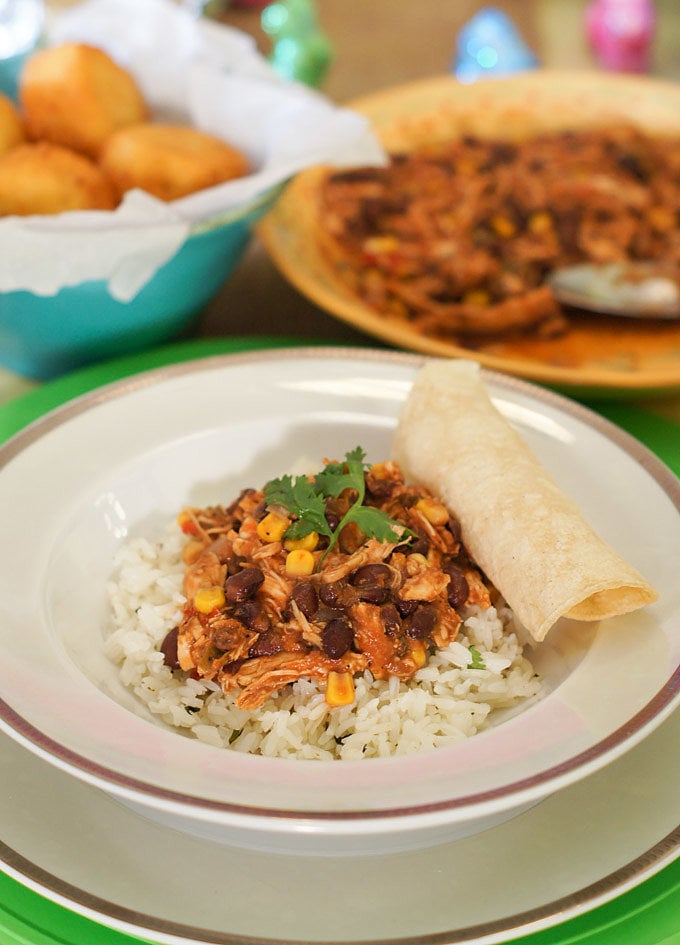 Chicken Chili and Cilantro Lime Rice