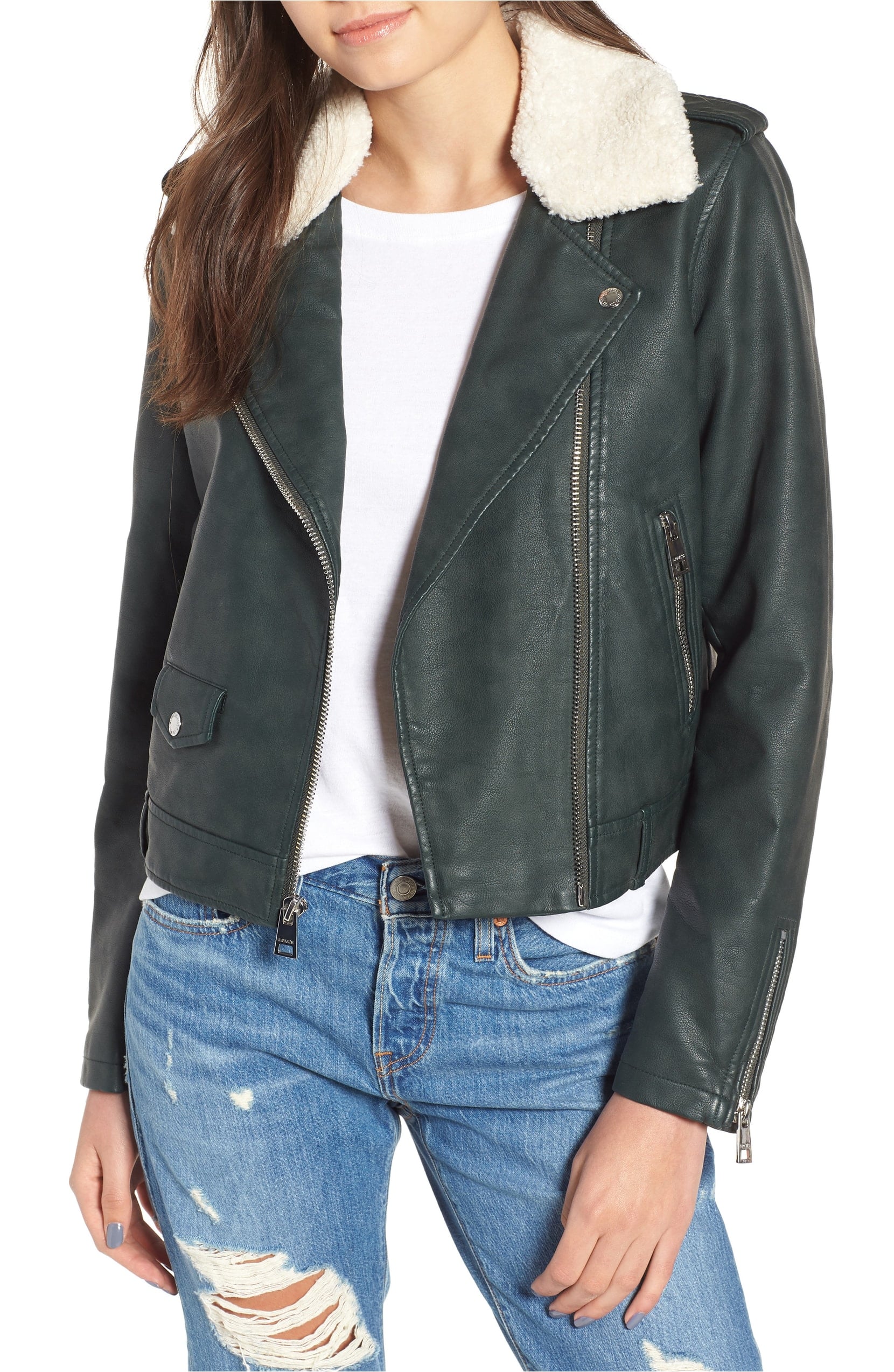 Top 78+ imagen levi's green leather jacket Thptnganamst.edu.vn